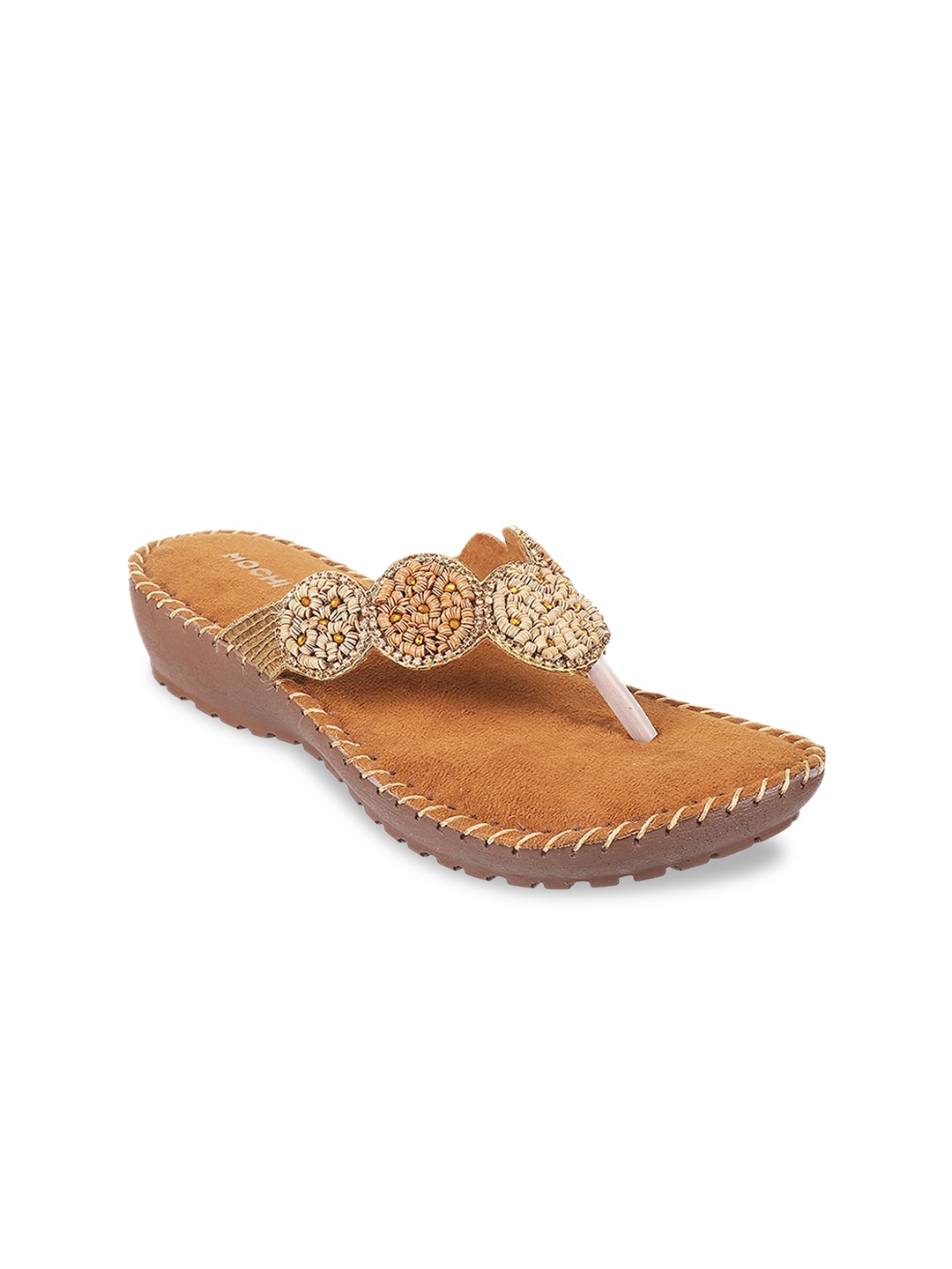 

Mochi Embellished Wedge Heels, Gold