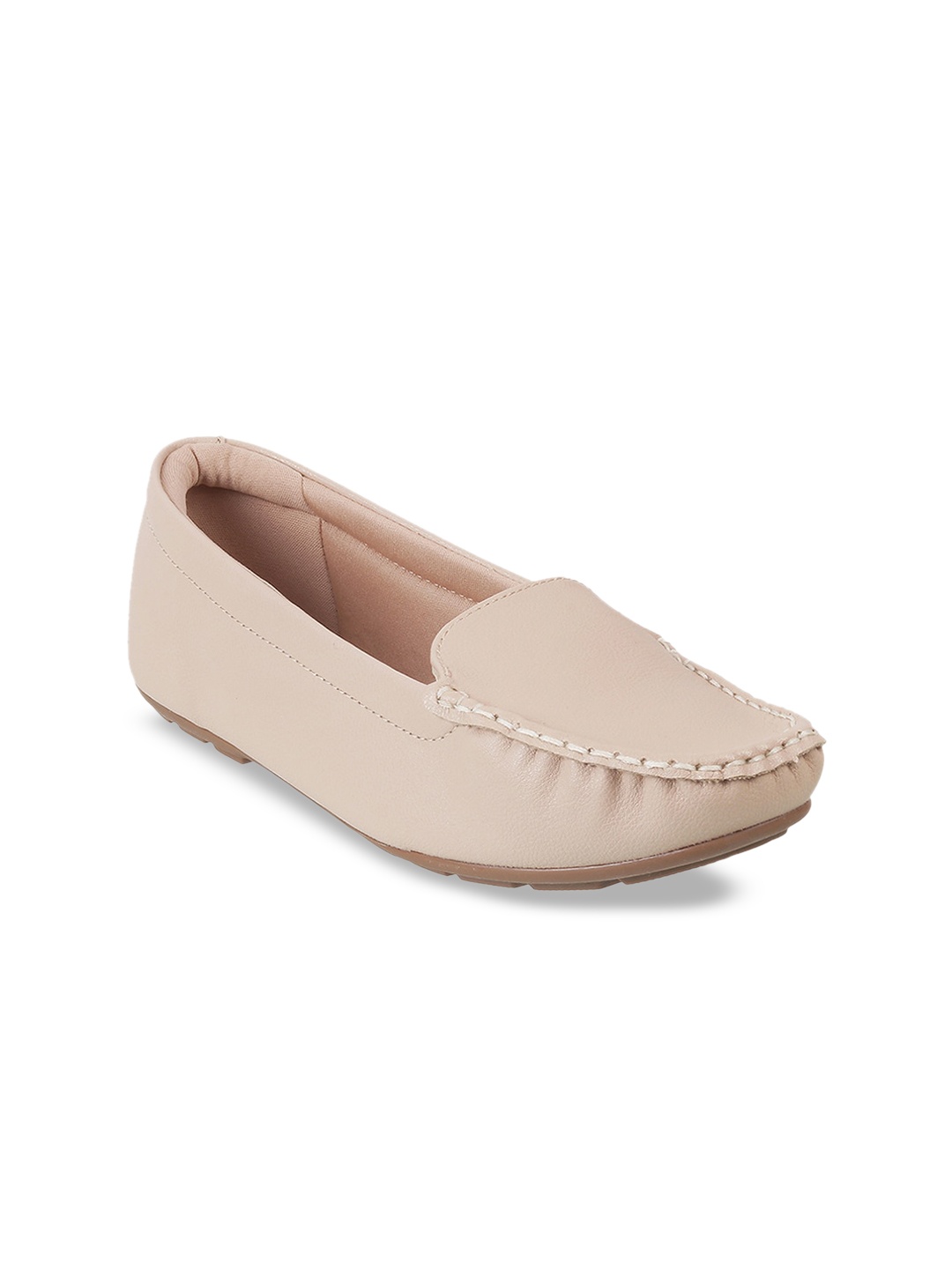 

DAVINCHI Round Toe Ballerinas, Beige