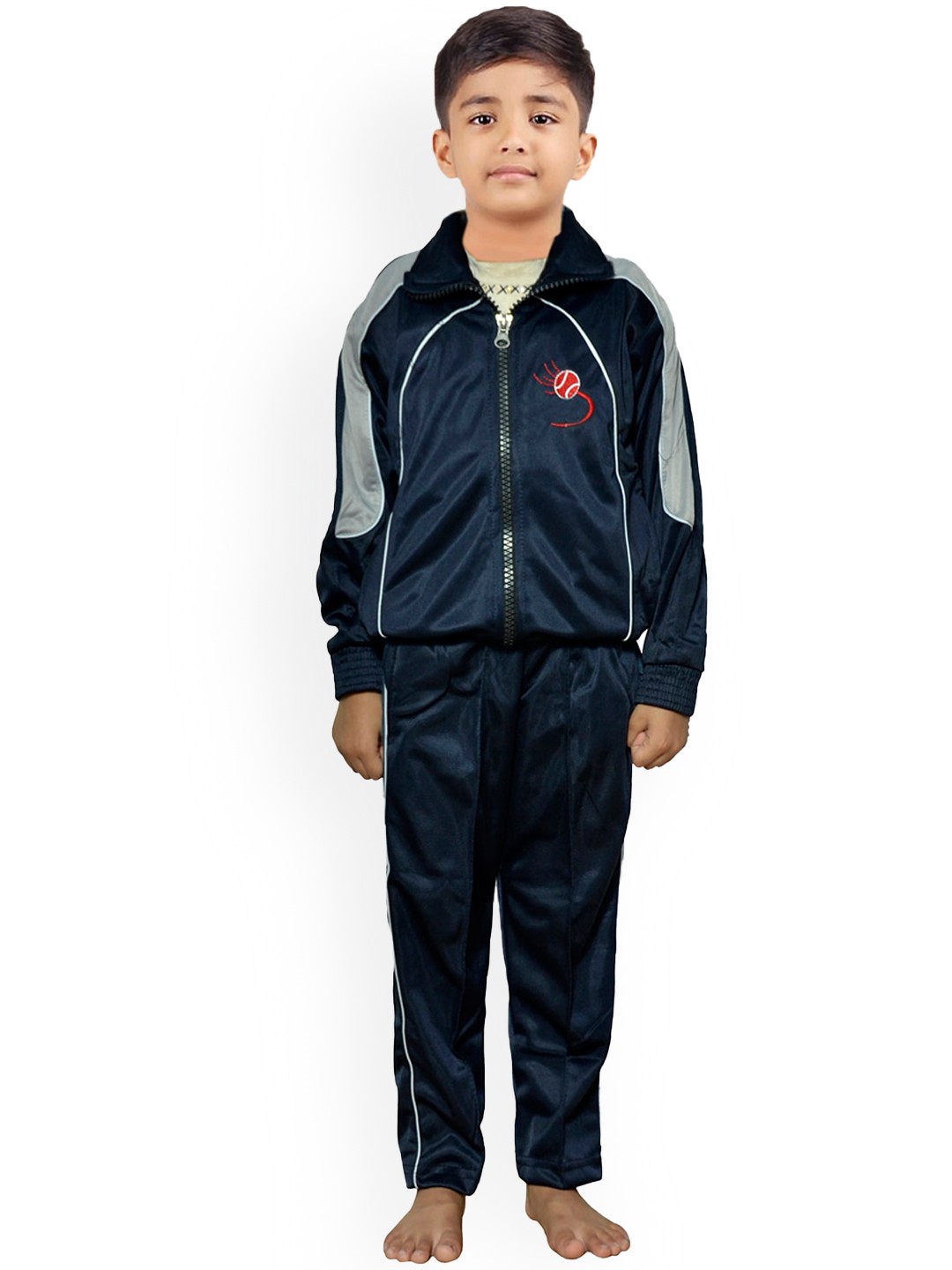 

IndiWeaves Boys High-Rise Tracksuit, Navy blue