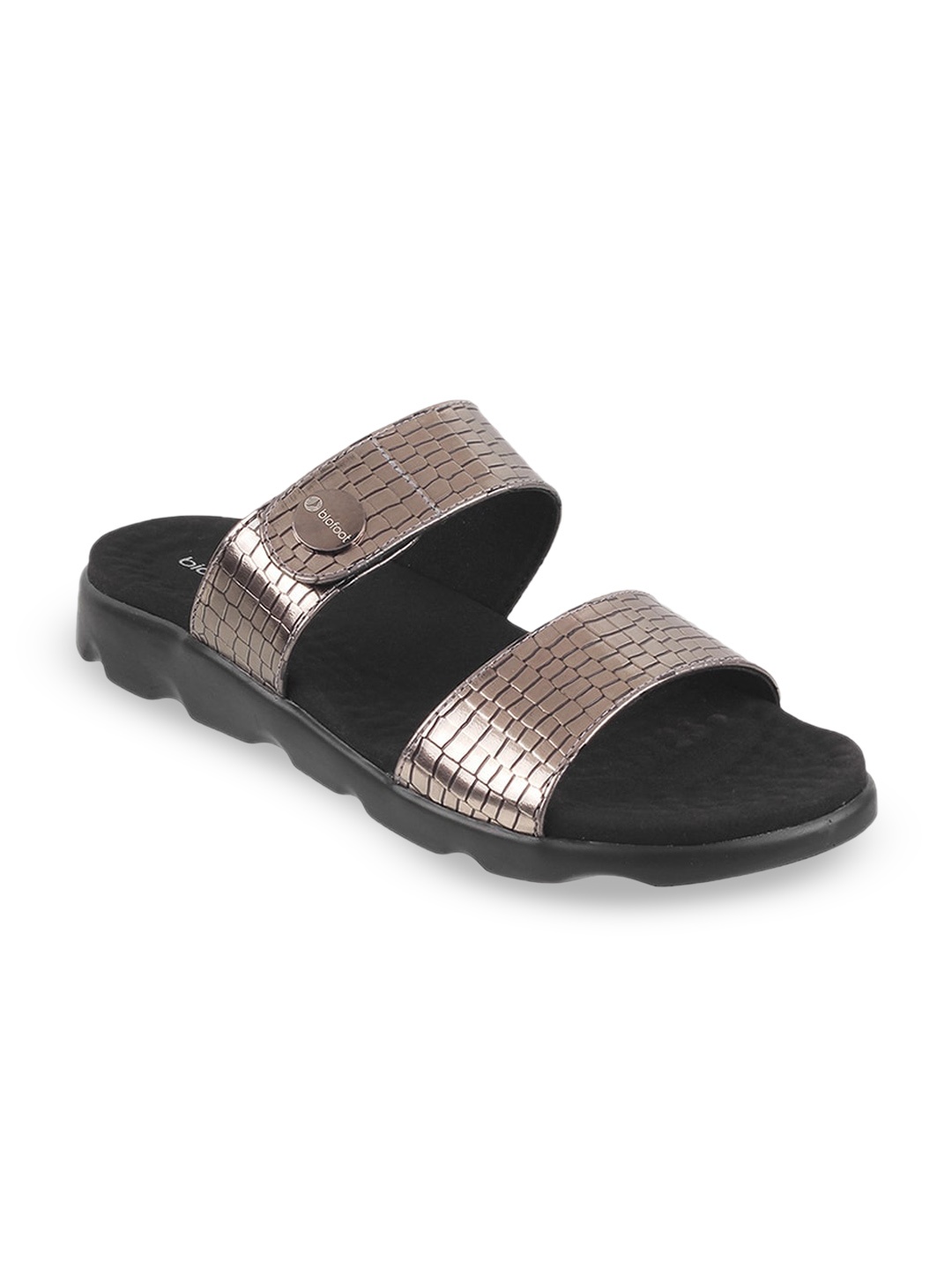 

Biofoot Textured Open Toe Flats, Grey