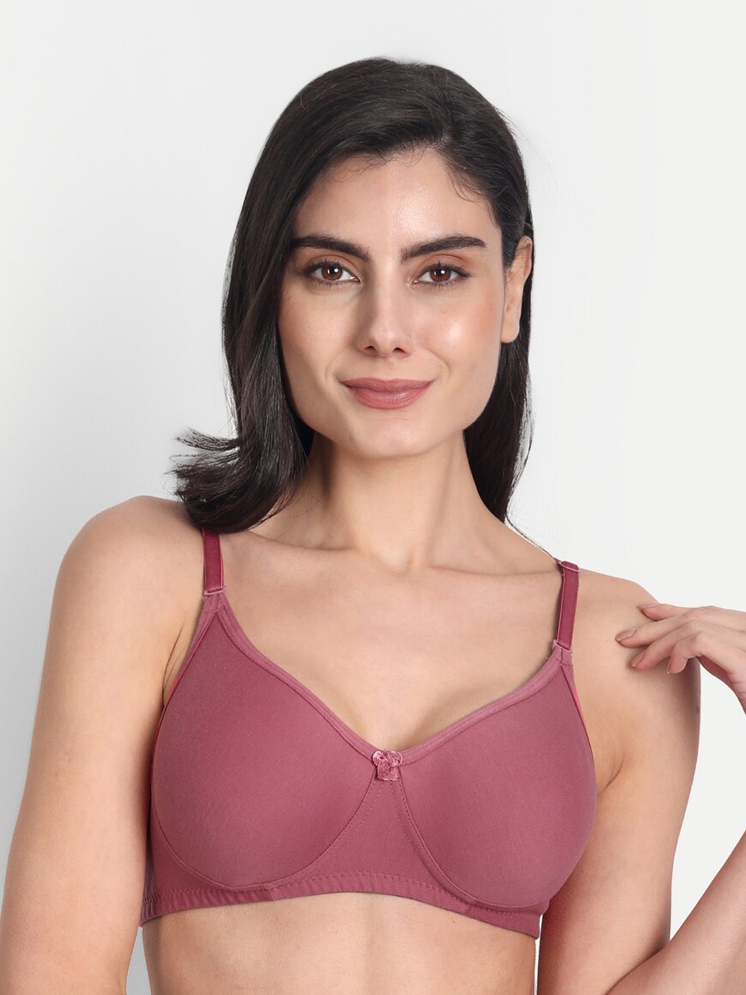 

Aimly Full Coverage T-shirt Cotton Bra All Day Comfort, Rose