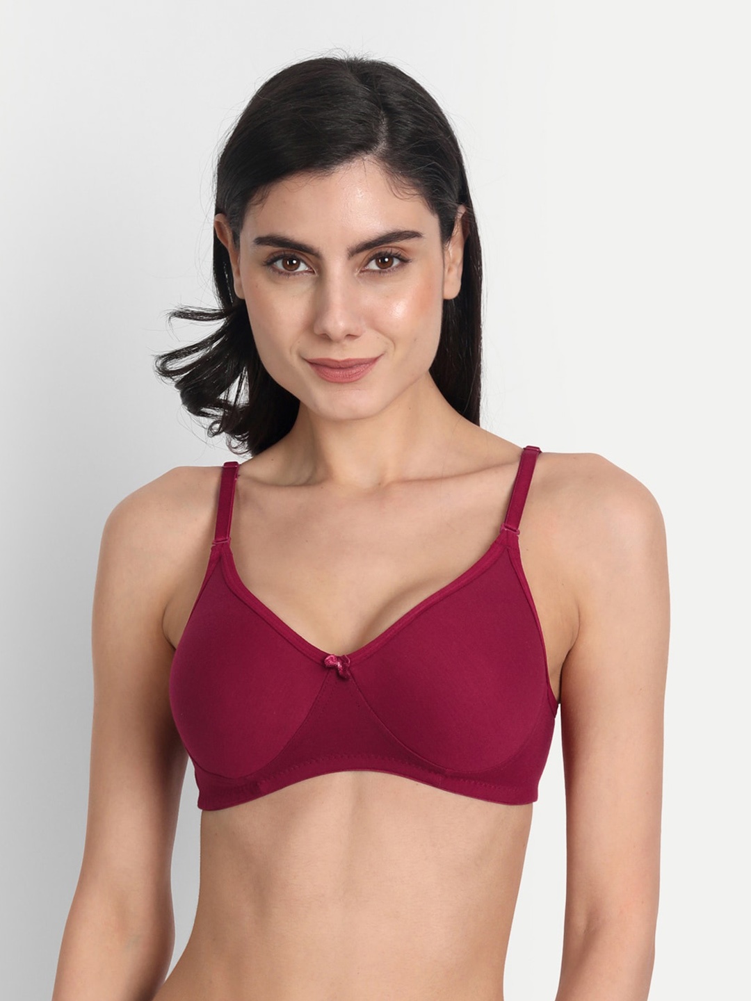 

Aimly Full Coverage T-shirt Cotton Bra All Day Comfort, Maroon