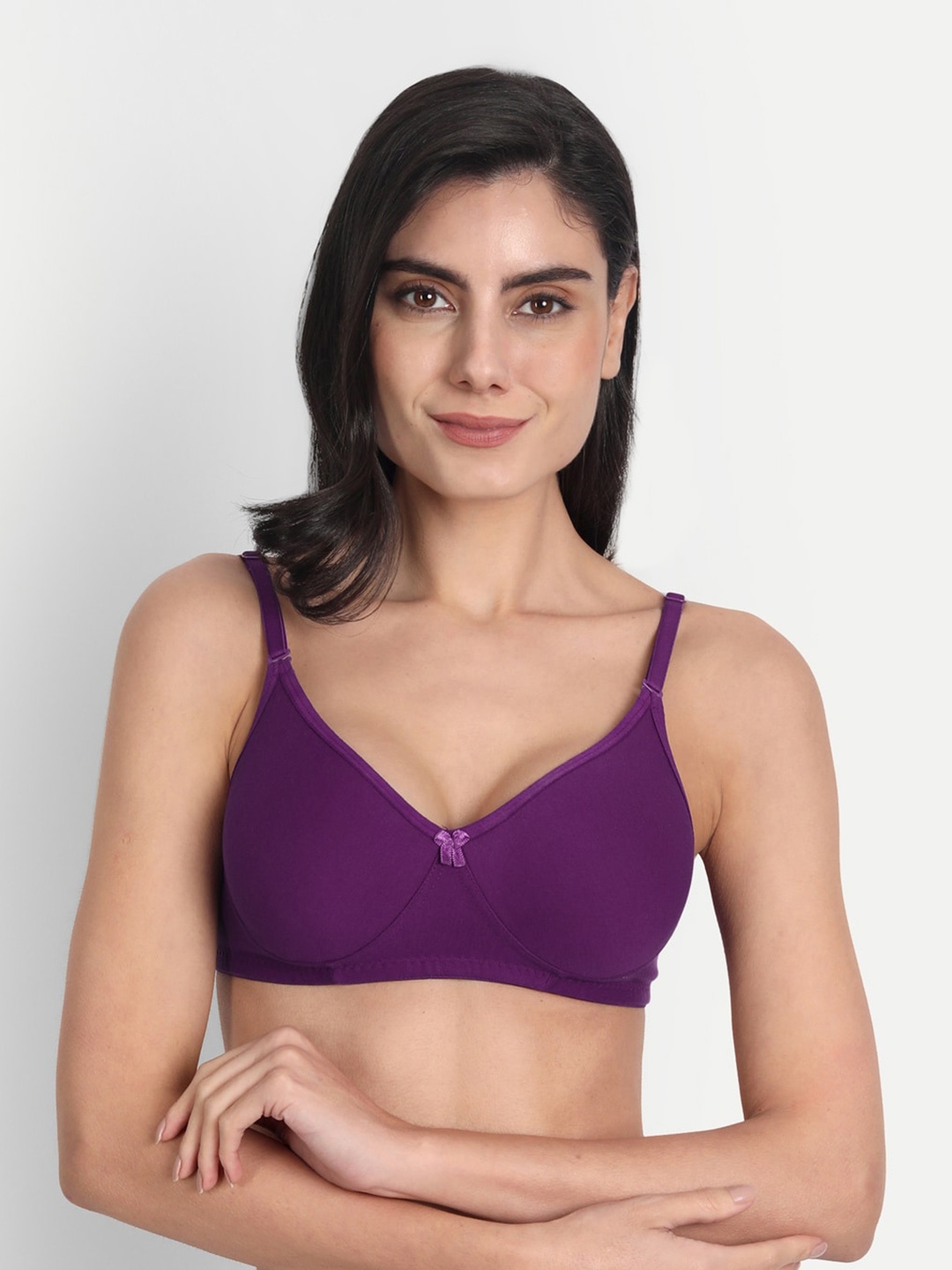 

Aimly Full Coverage T-shirt Cotton Bra All Day Comfort, Purple