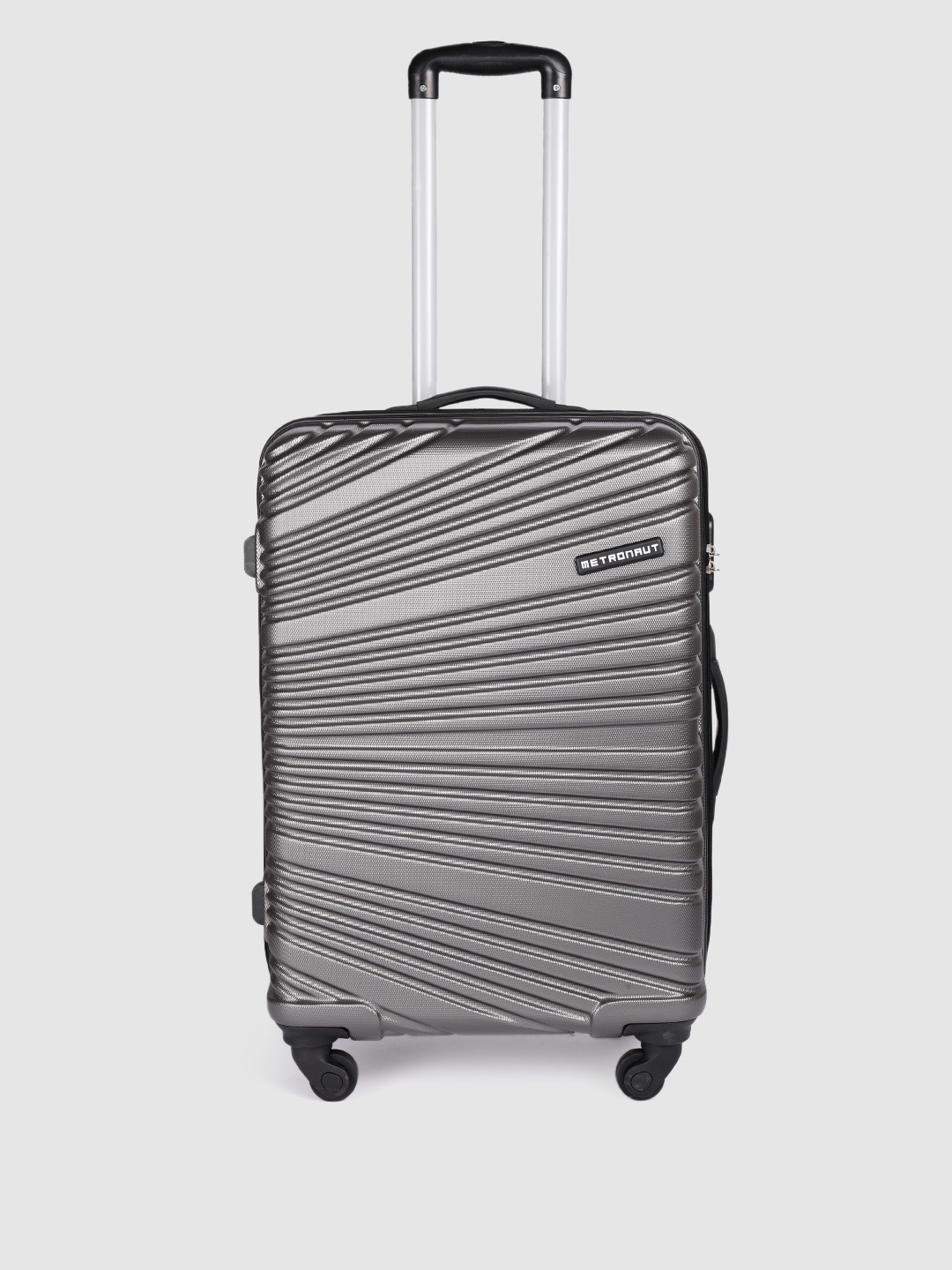 

Metronaut Hard-Sided 4 Wheels 360-Degree Rotation Medium Trolley Bag- 56 cm, Grey