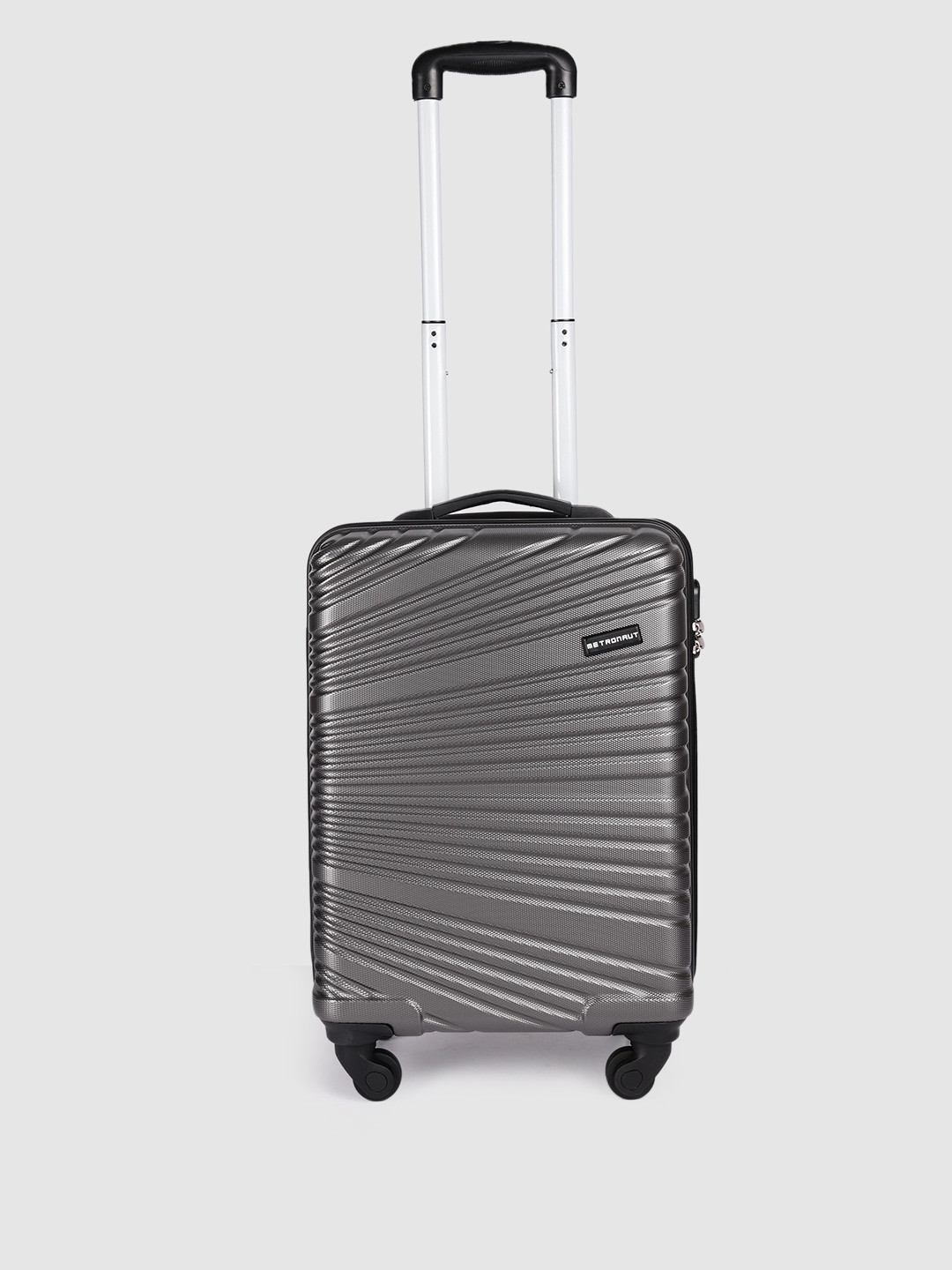 

Metronaut Hard-Sided Textured 4 Wheels 360-Degree Rotation Cabin Trolley Bag- 46 cm, Grey