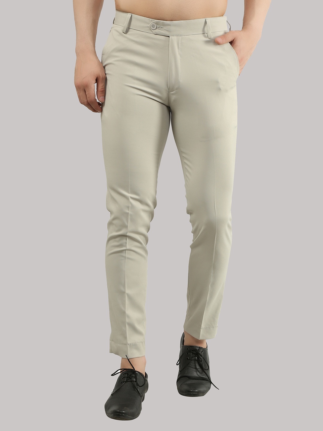 

Jb Just BLACK Men Urban Slim Formal Trousers, Cream