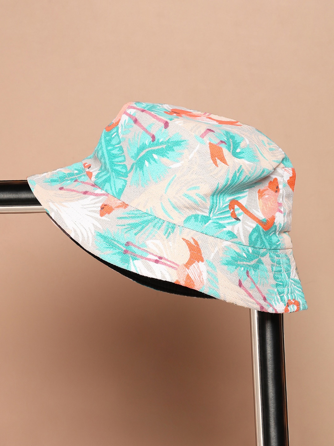 

HAUTE SAUCE by Campus Sutra Women Flamingo Printed Bucket Hat, Green