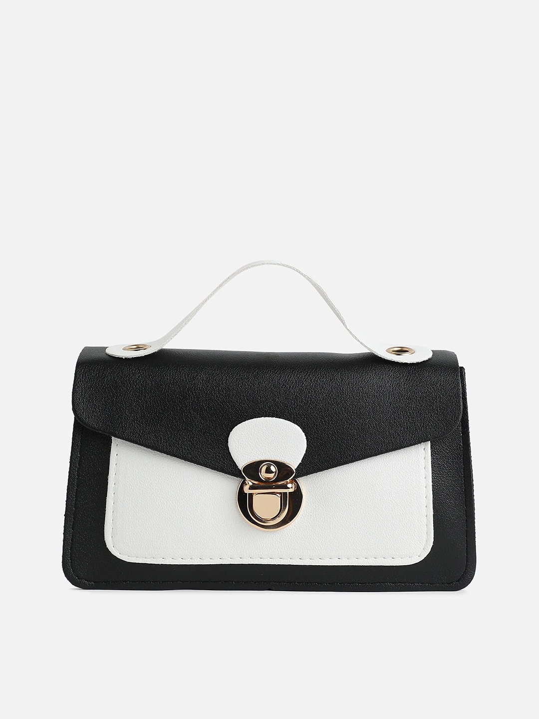 

HAUTE SAUCE by Campus Sutra Structured Handheld Bag, Black