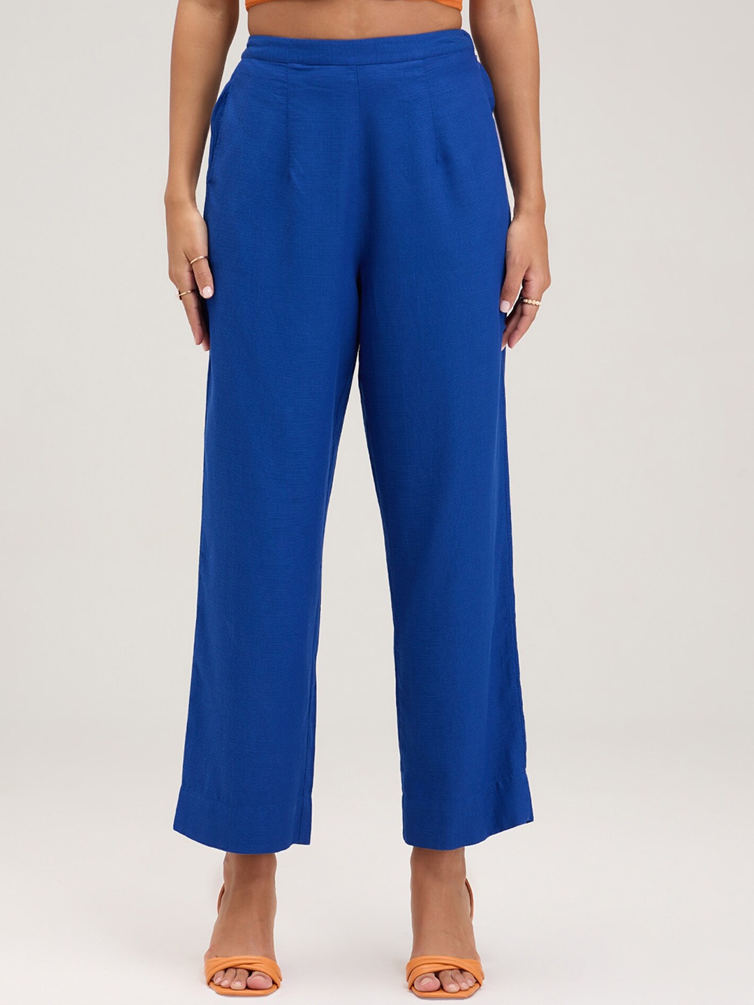 

20Dresses Women Blue Mid Rise Trousers