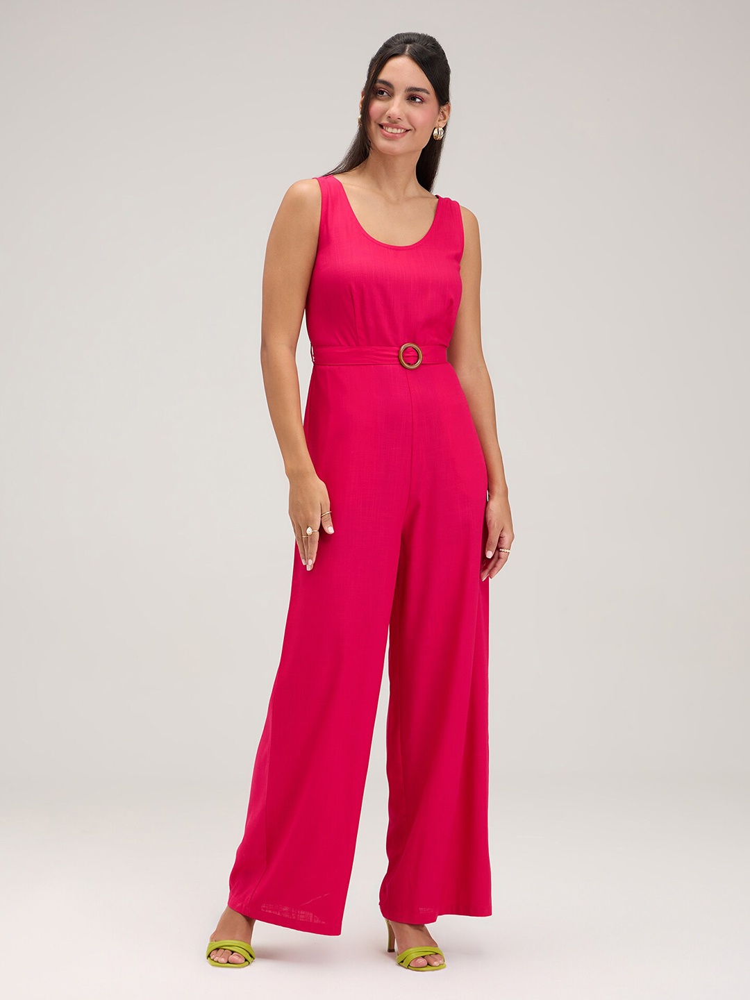 

20Dresses Pink Sleeveless Basic Jumpsuit