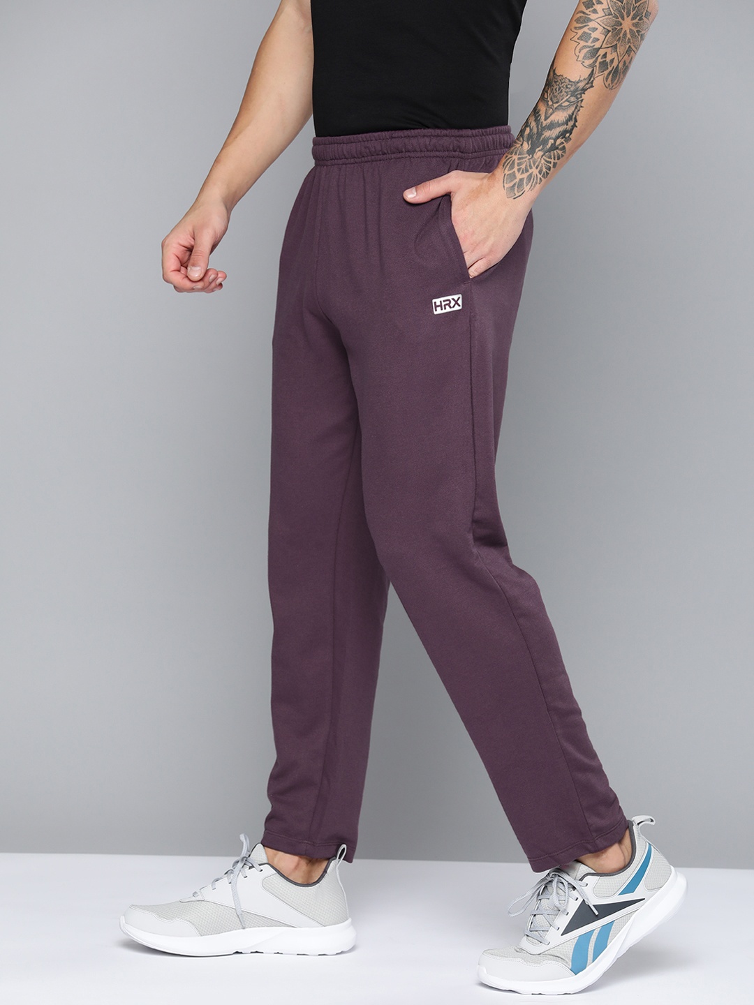 

HRX by Hrithik Roshan Men Solid Track Pants, Burgundy