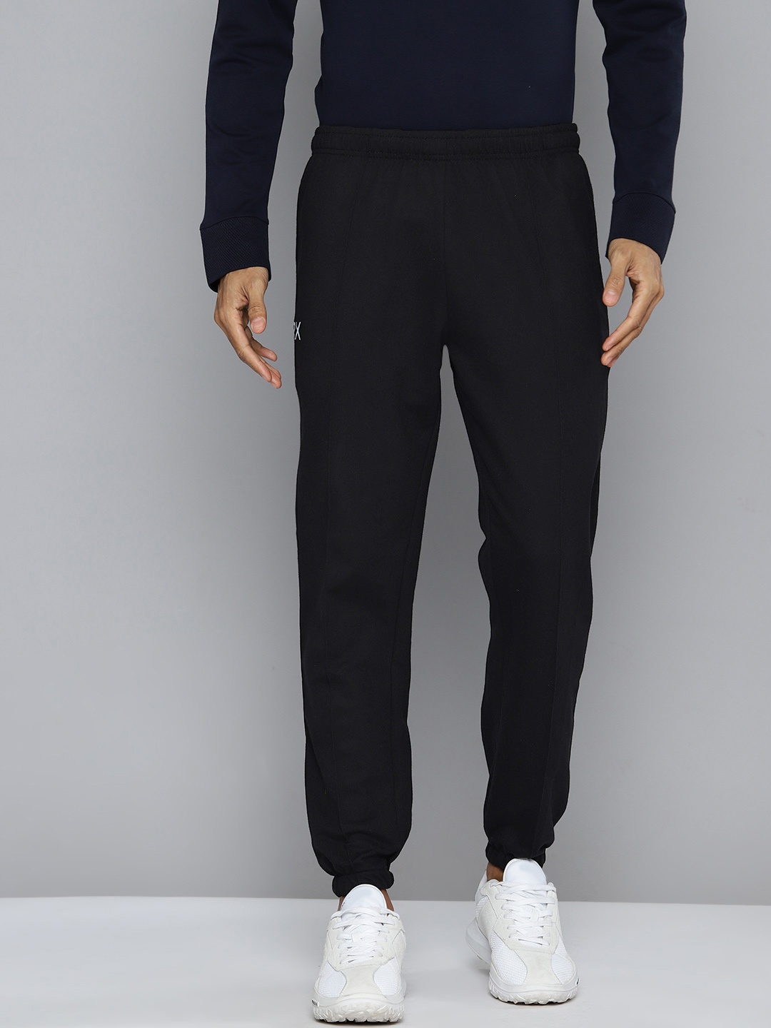 

HRX by Hrithik Roshan Men Brand Logo Print Lifestyle Jogger Trackpants, Black