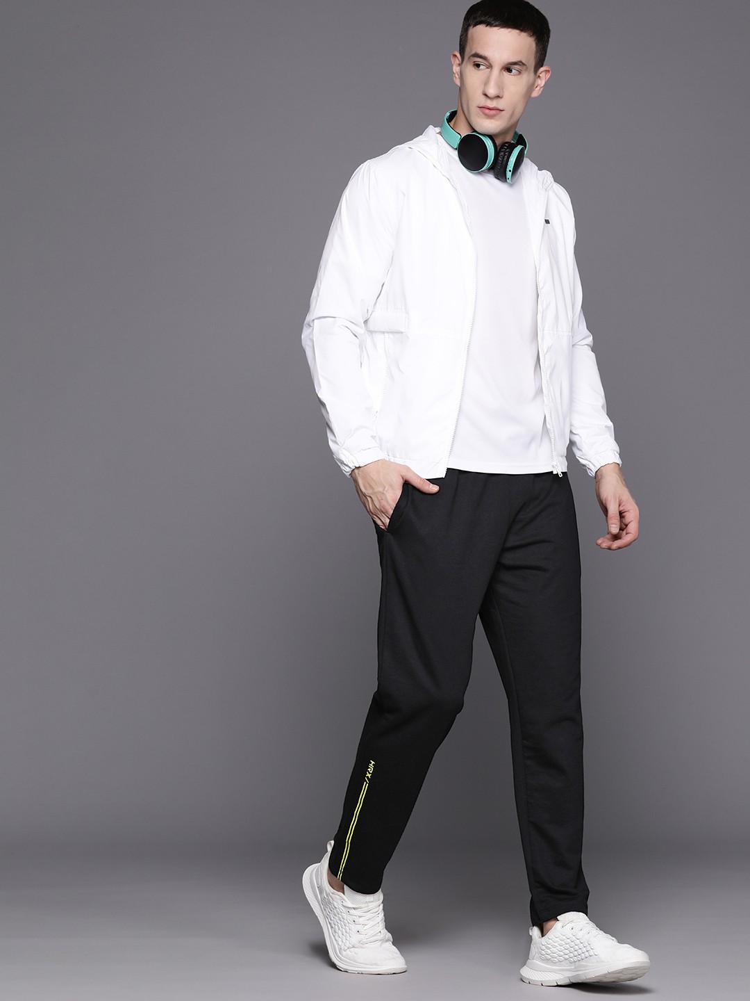 

HRX by Hrithik Roshan Men Brand Logo Printed Lifestyle Trackpants, Black