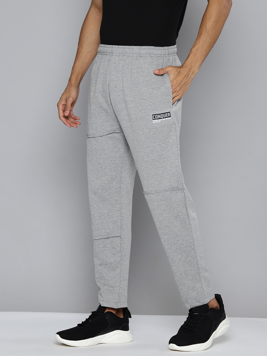 

HRX by Hrithik Roshan Men Lifestyle Track Pants, Grey melange