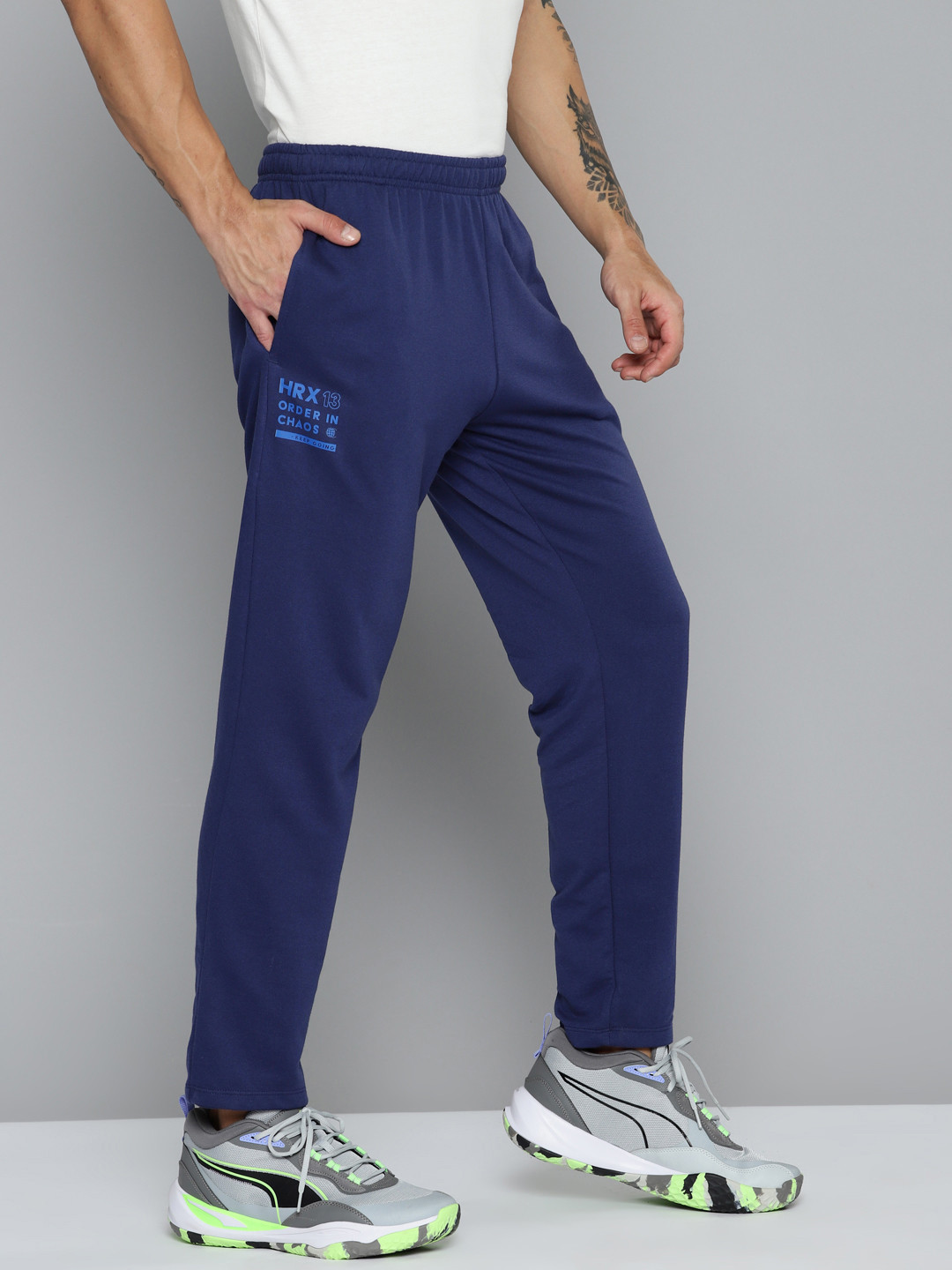 

HRX by Hrithik Roshan Men Lifestyle Track Pants, Navy blue