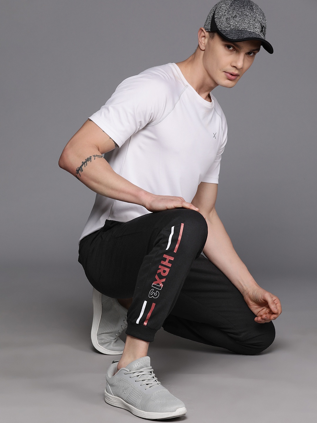 

HRX by Hrithik Roshan Men Brand Logo Printed Lifestyle Jogger Trackpants, Black