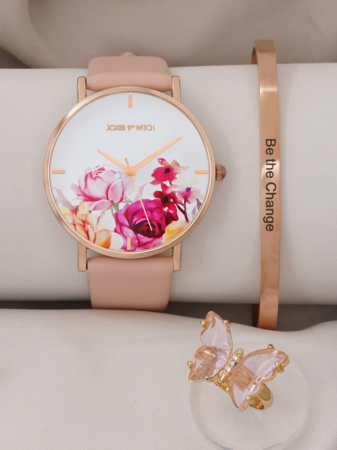 

JOKER & WITCH Women Watch Gift Set, Pink