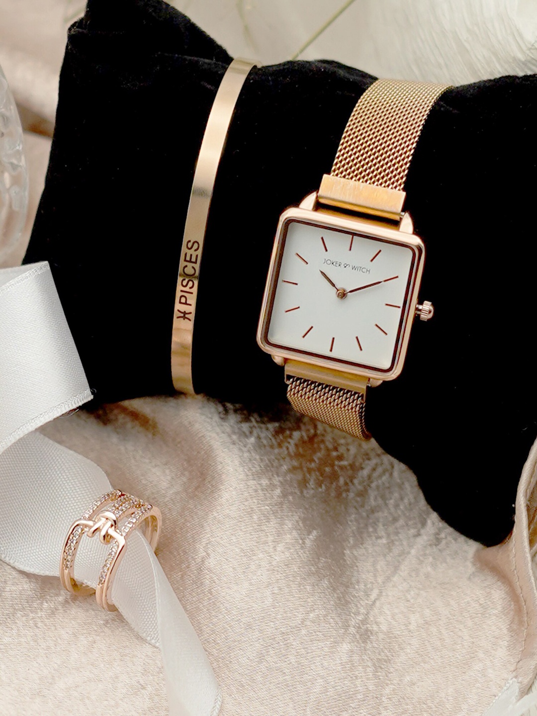 

JOKER & WITCH Women Watch Gift Set, Rose gold