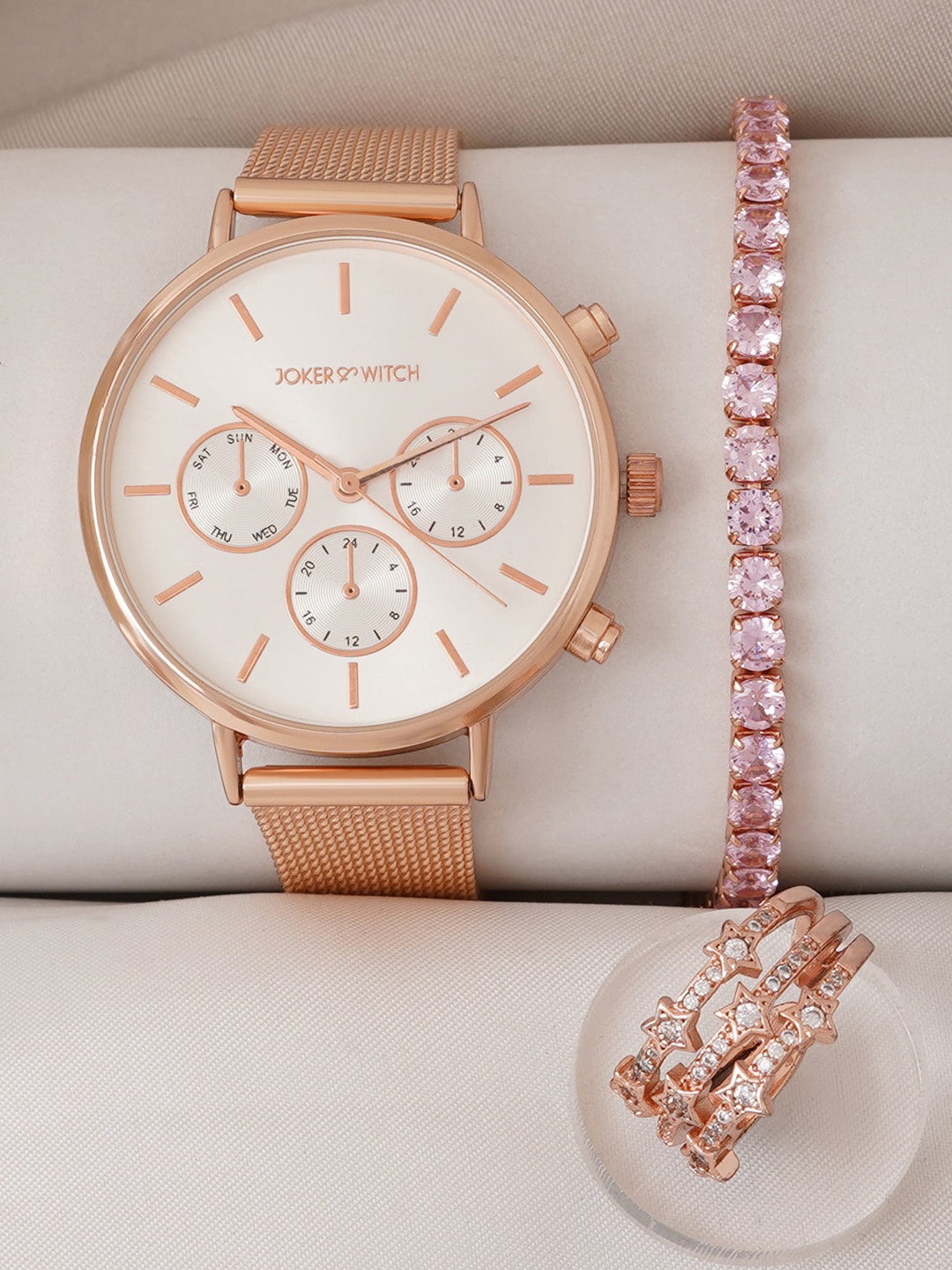 

JOKER & WITCH Women Watch Gift Set, White