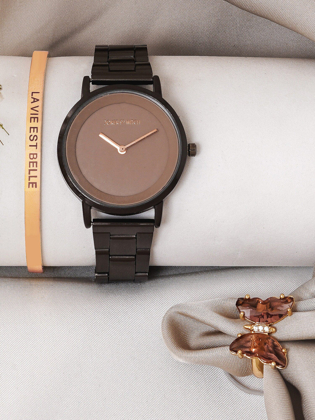 

JOKER & WITCH Women Watch Gift Set, Grey