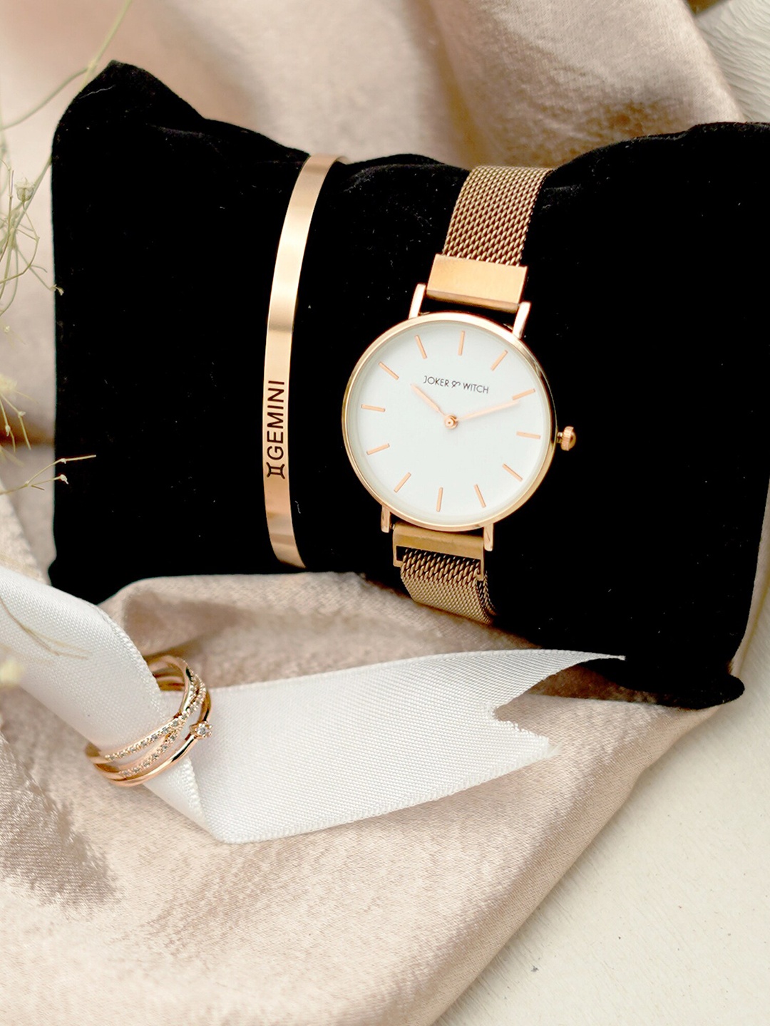 

JOKER & WITCH Women Watch Gift Set, Rose gold