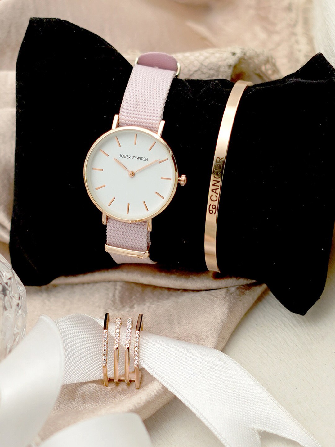 

JOKER & WITCH Women Watch Gift Set, Pink