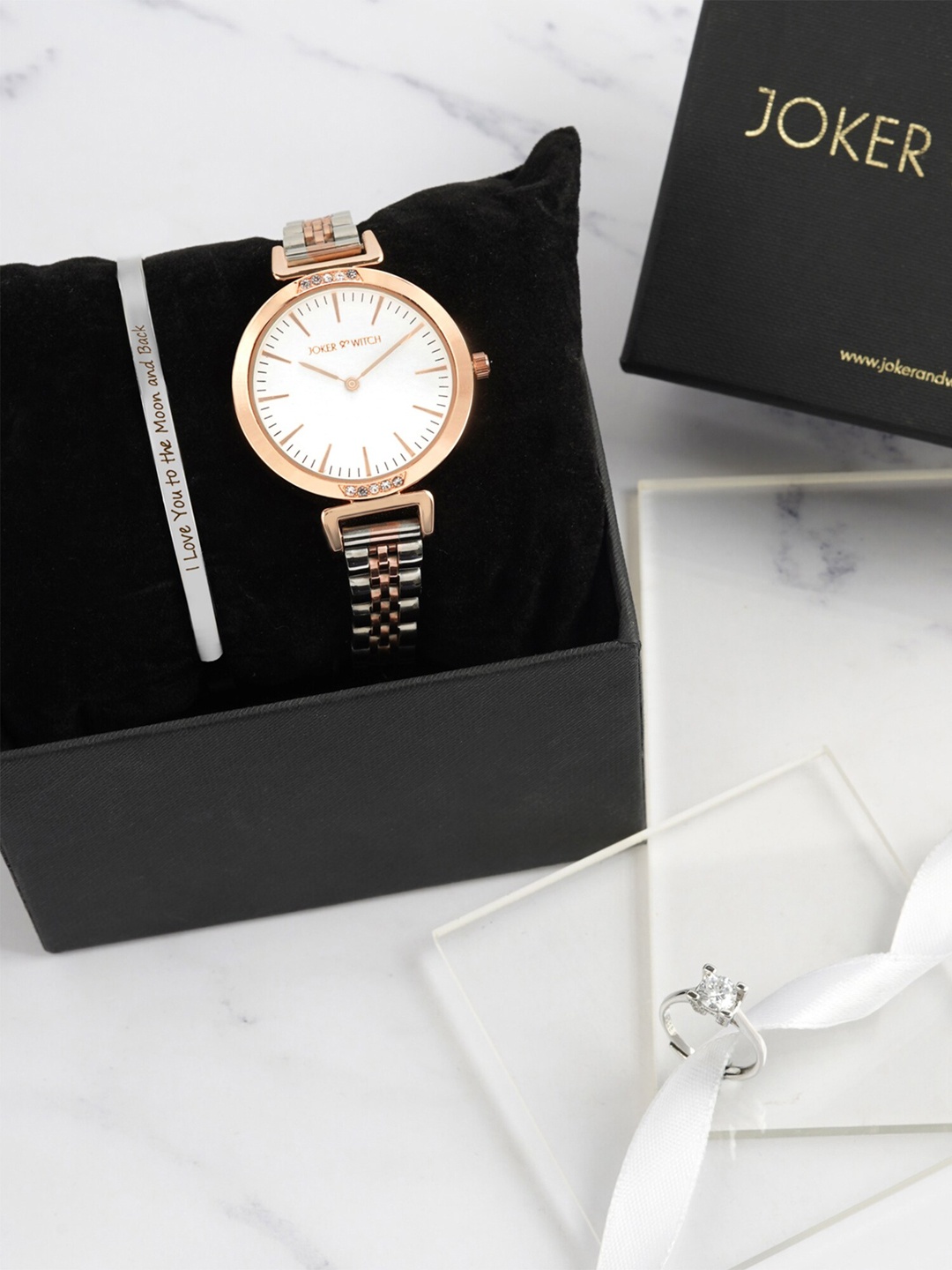 

JOKER & WITCH Women Watch Gift Set, Silver