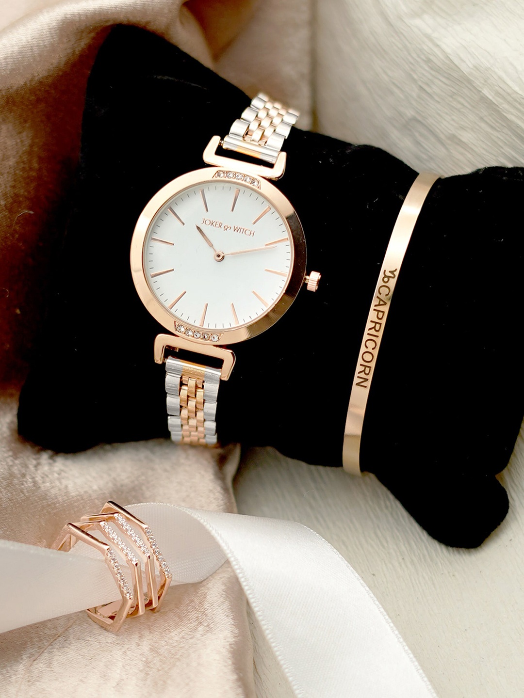 

JOKER & WITCH Women Watch Gift Set, Rose gold