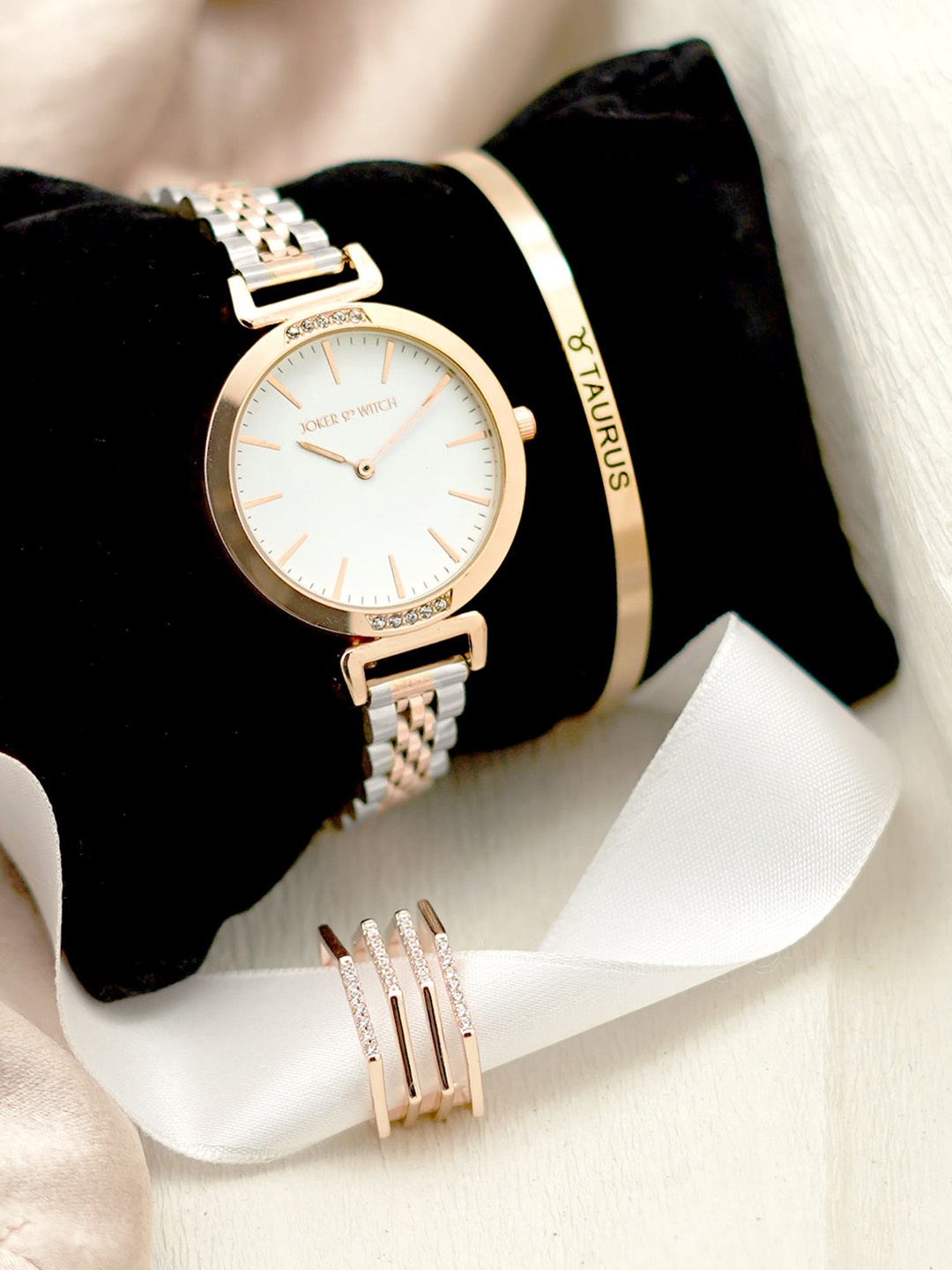 

JOKER & WITCH Women Watch Gift Set, Rose gold