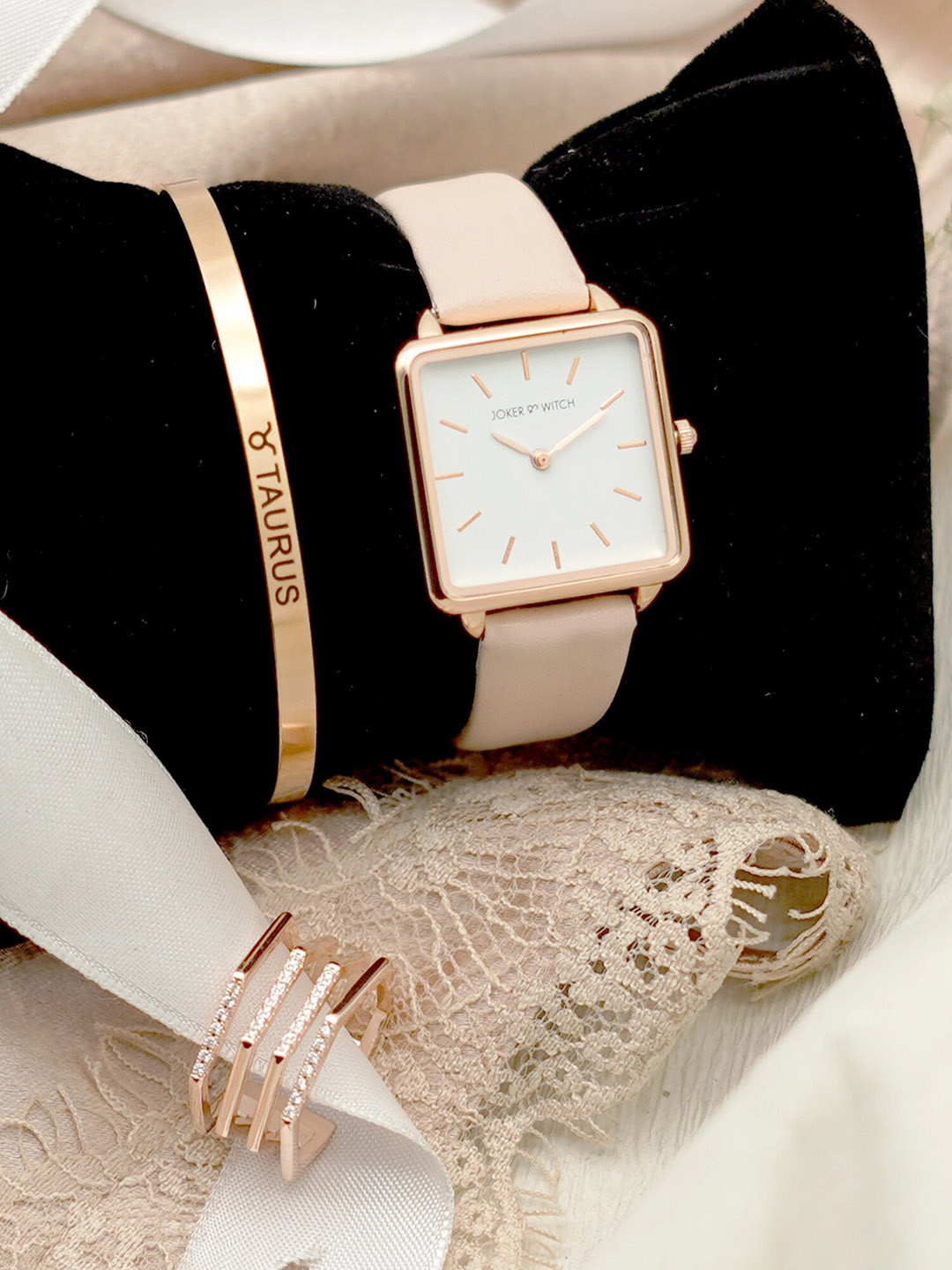 

JOKER & WITCH Women Watch Gift Set, Pink