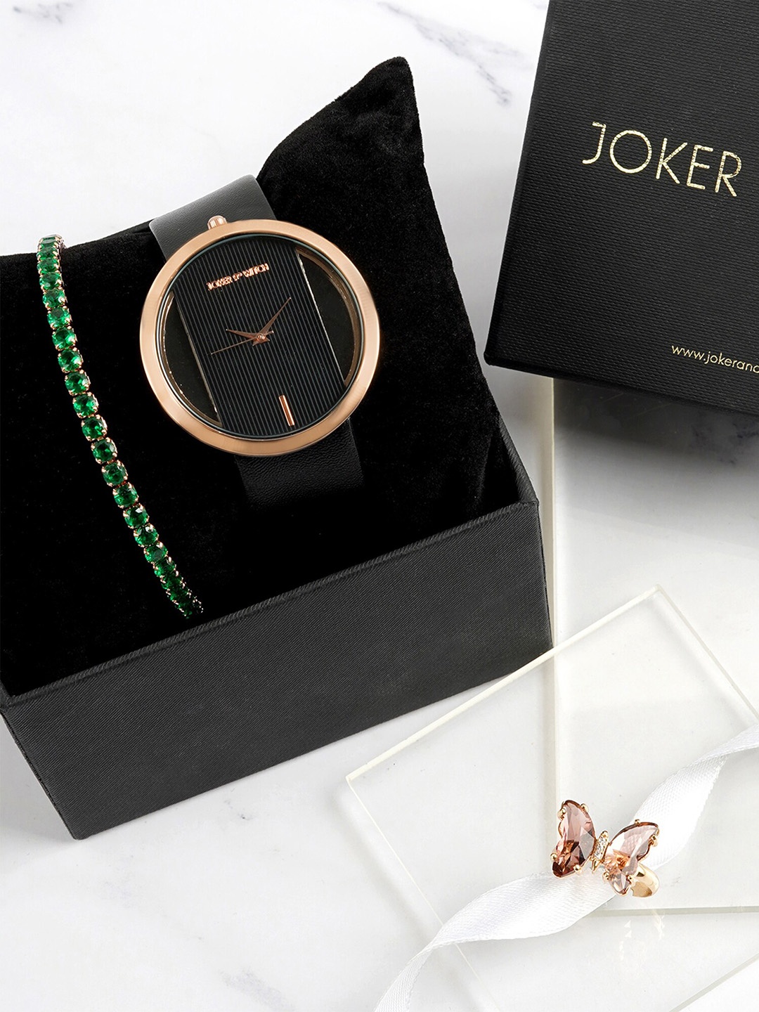 

JOKER & WITCH Women Watch Gift Set, Gold