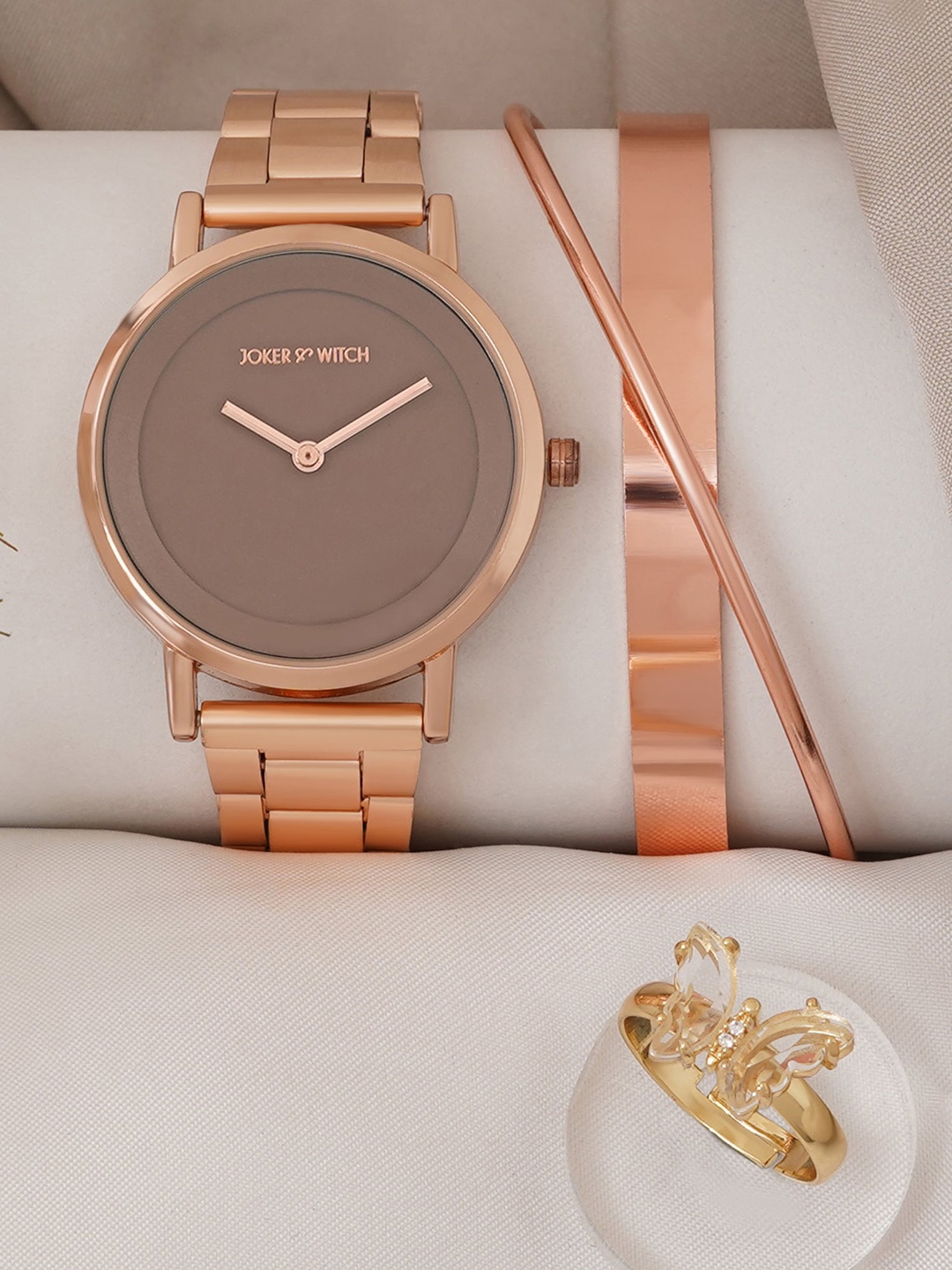 

JOKER & WITCH Women Watch Gift Set, Rose gold