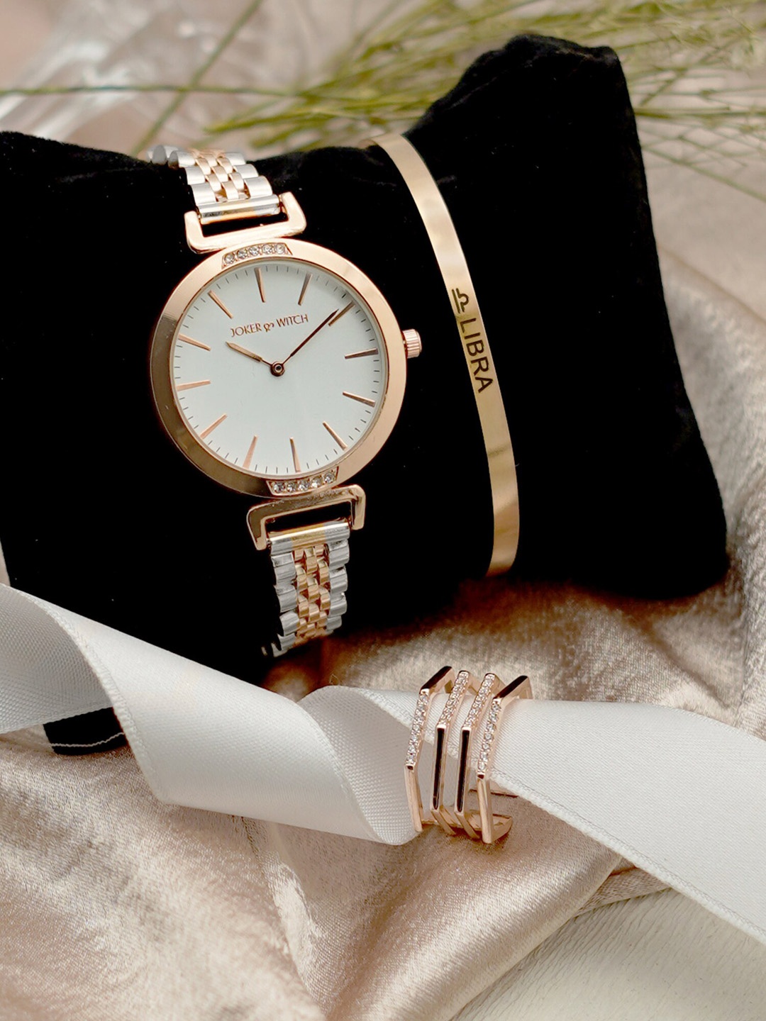 

JOKER & WITCH Women Watch Gift Set JWLT93, Rose gold
