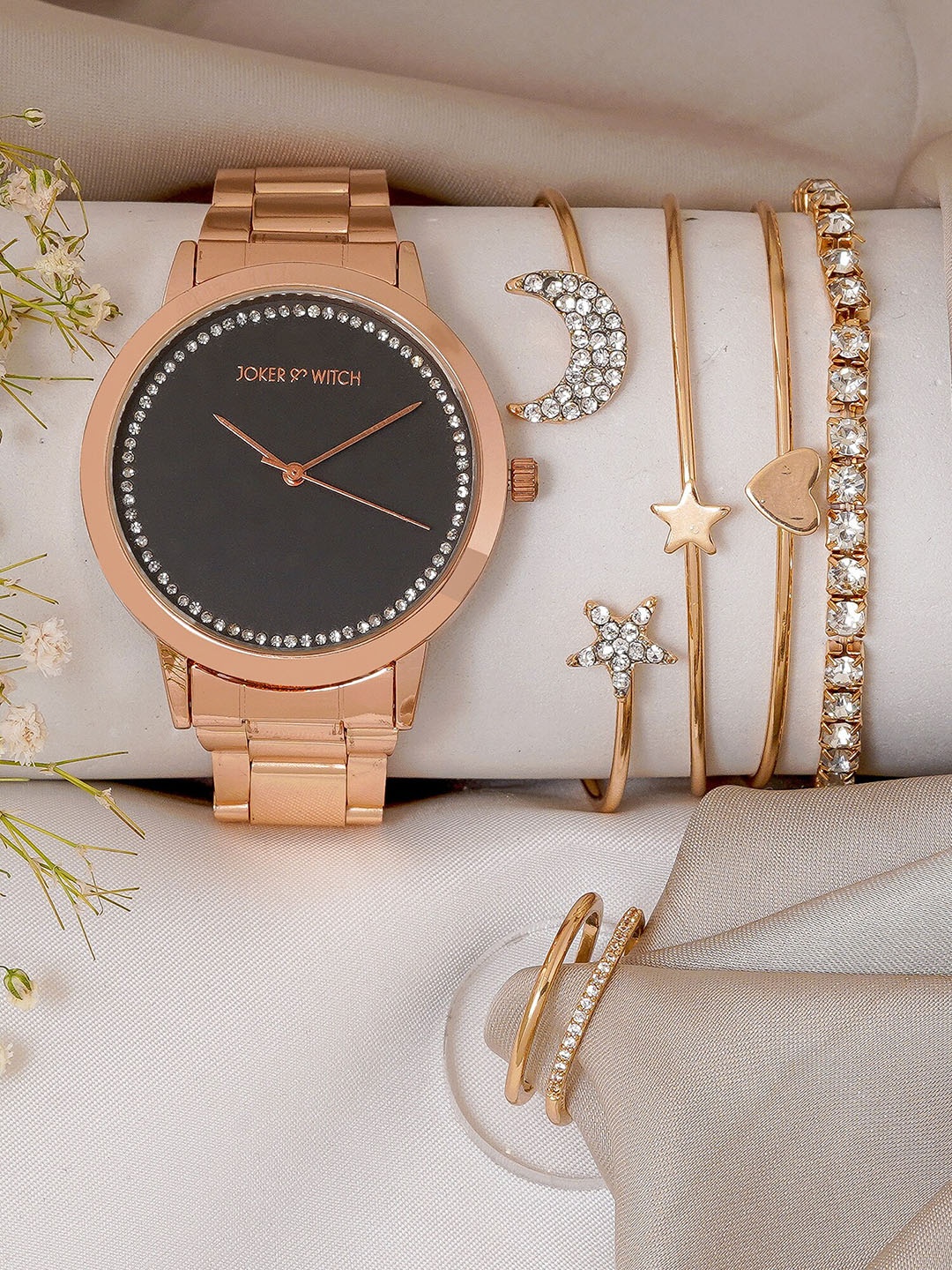 

JOKER & WITCH Women Lana Love Triangle Accessory Gift Set, Rose gold