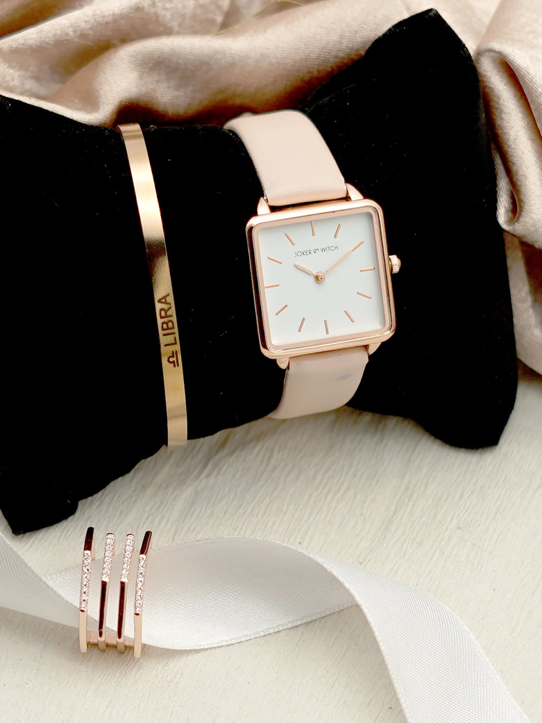 

JOKER & WITCH Women Watch Gift Set JWLT153, Pink