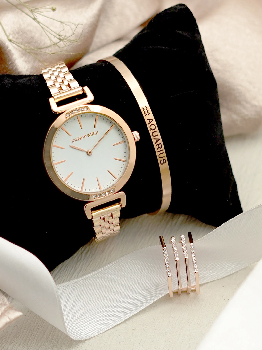 

JOKER & WITCH Women Watch Gift Set JWLT97, Rose gold