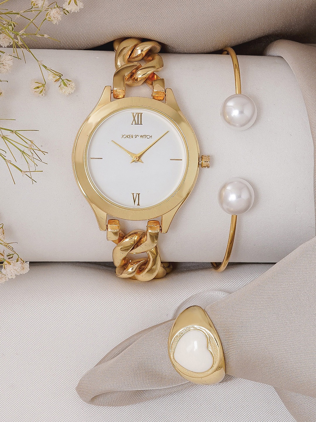 

JOKER & WITCH Affaire Love Triangle Watch Gift Set, Gold