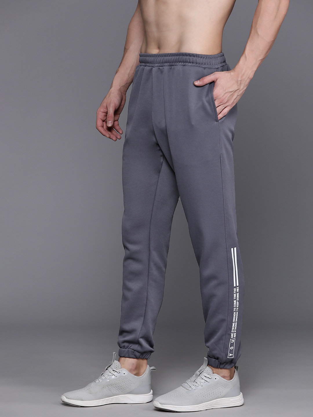 

HRX by Hrithik Roshan Men Training Rapid-Dry Track Pants, Grey