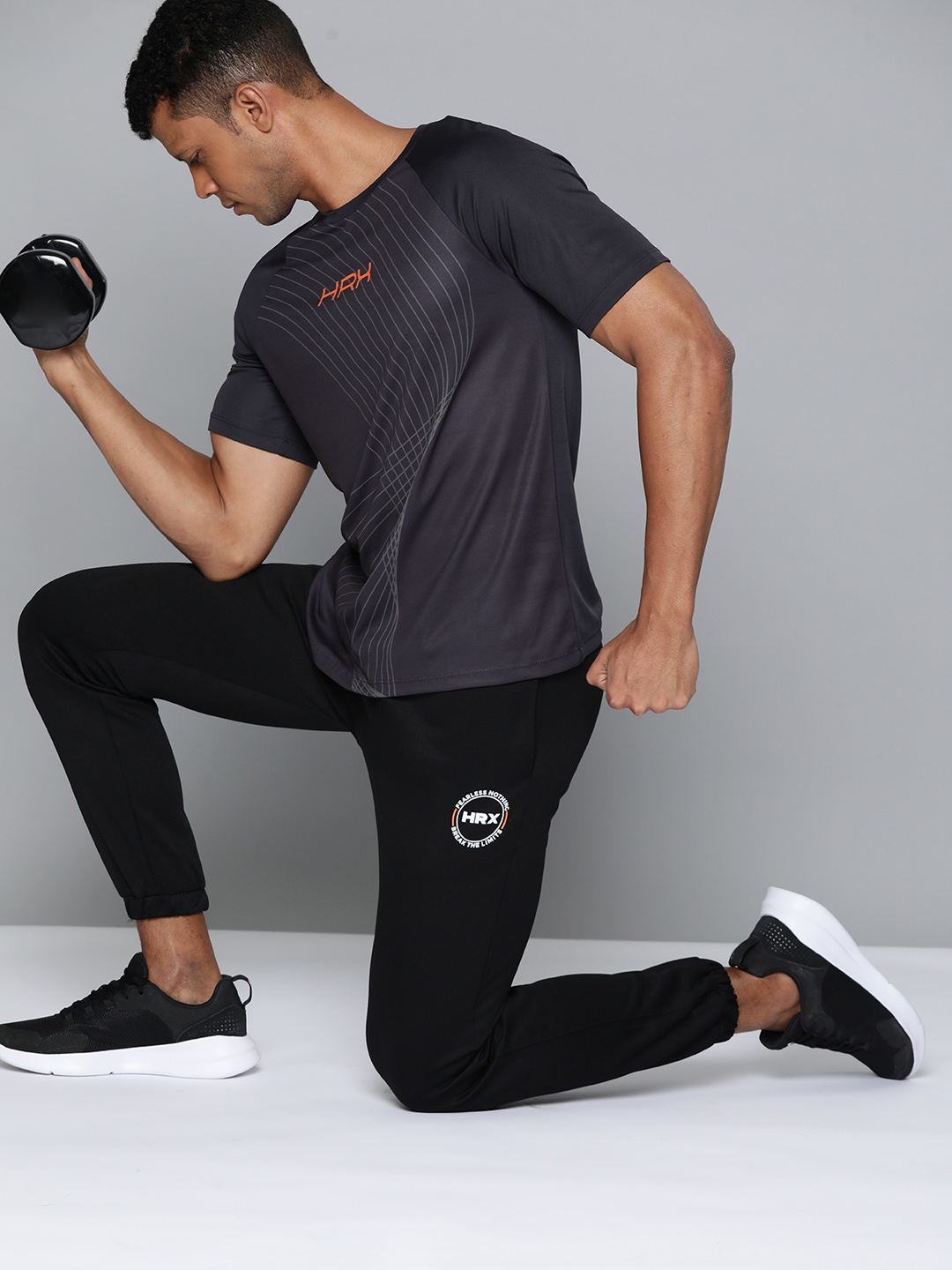 

HRX by Hrithik Roshan Men Rapid-Dry Training Joggers, Black