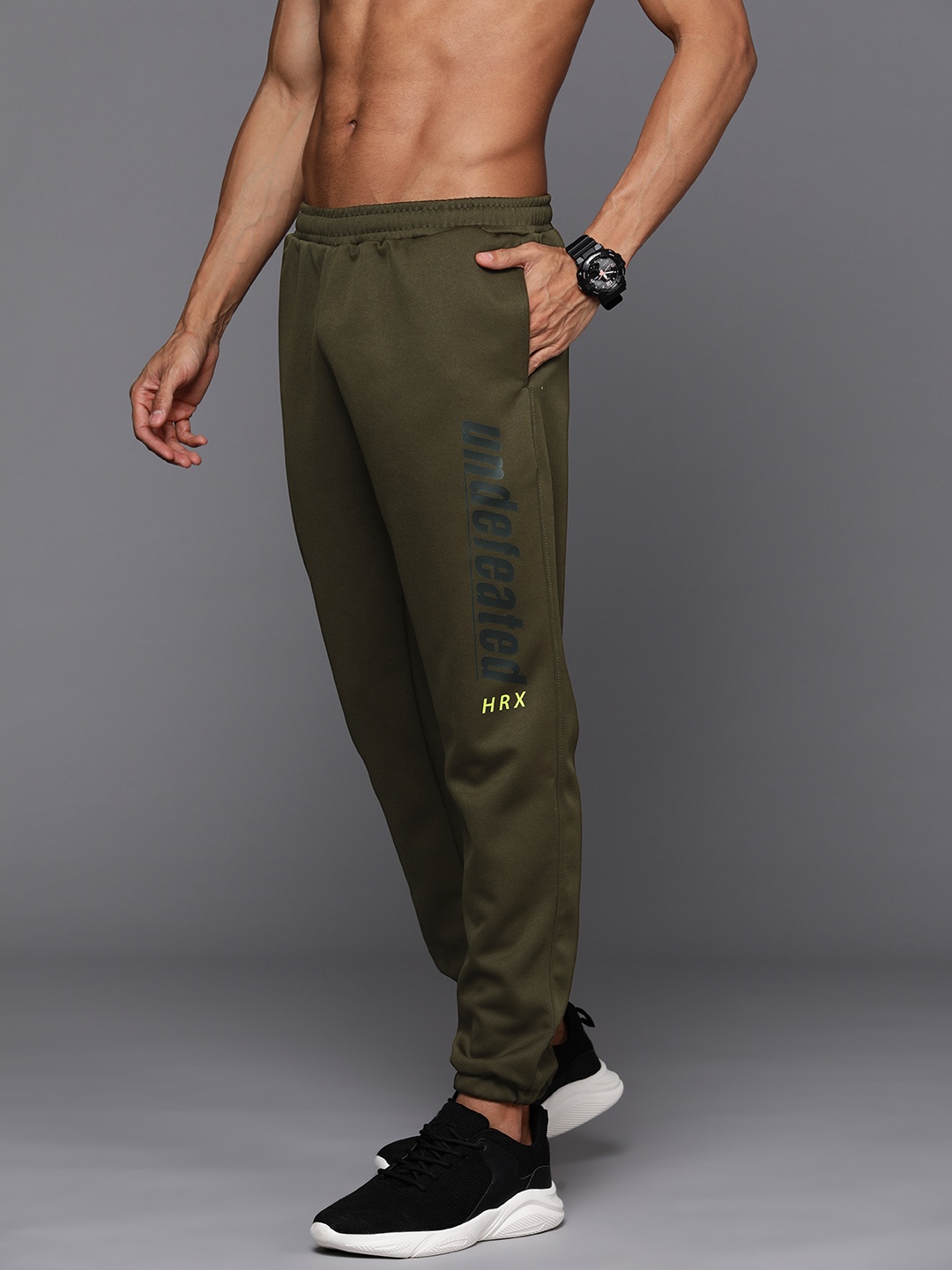 

HRX by Hrithik Roshan Men Rapid-Dry Training Joggers, Olive