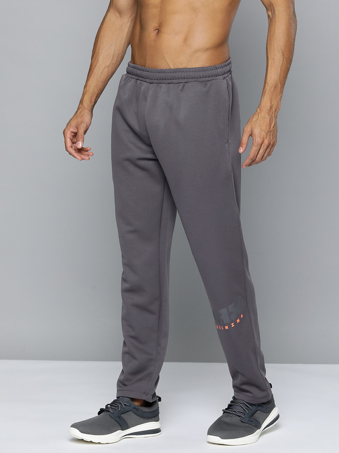 

HRX by Hrithik Roshan Rapid-Dry Men Training Track Pants, Grey