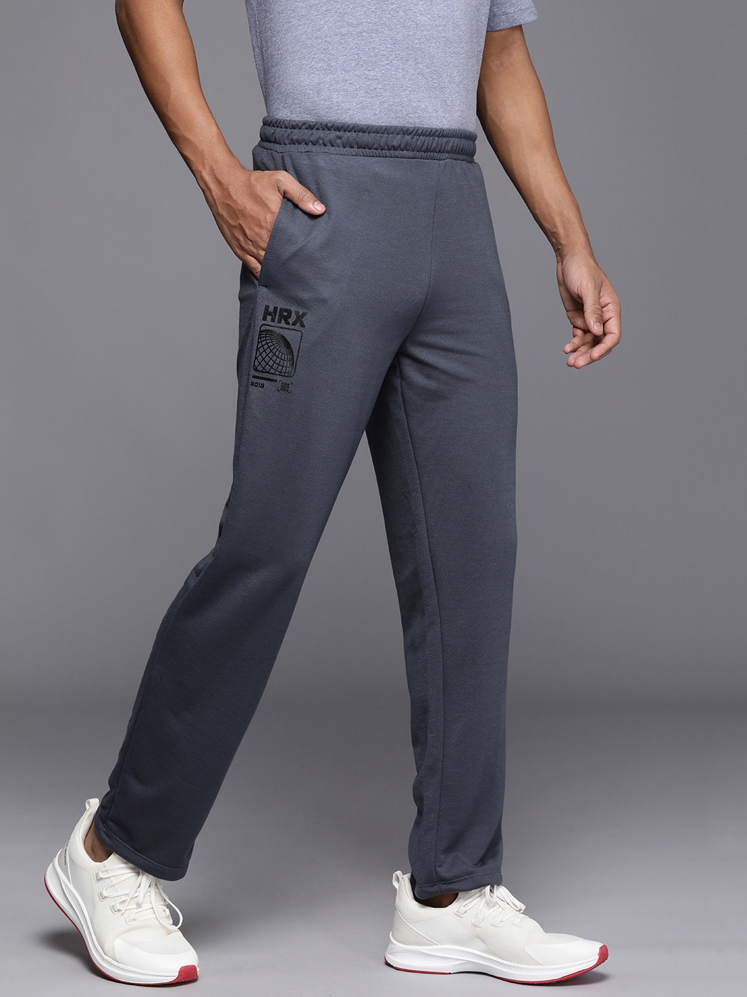 

HRX by Hrithik Roshan Men Solid Track Pants, Charcoal