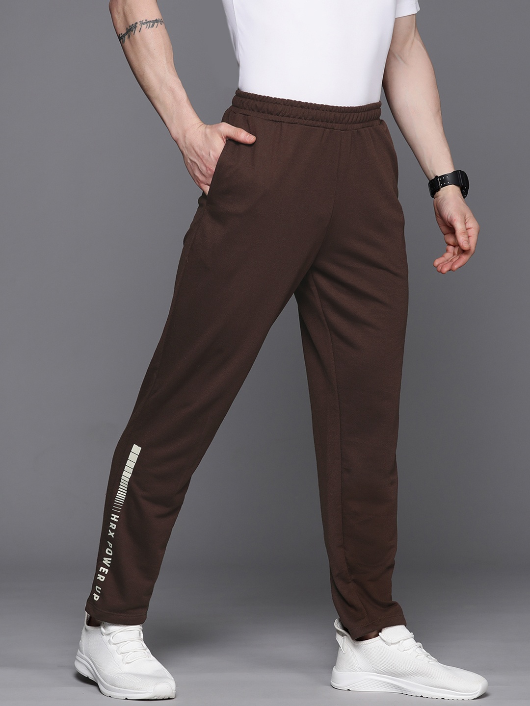 

HRX by Hrithik Roshan Men Solid Track Pants, Brown
