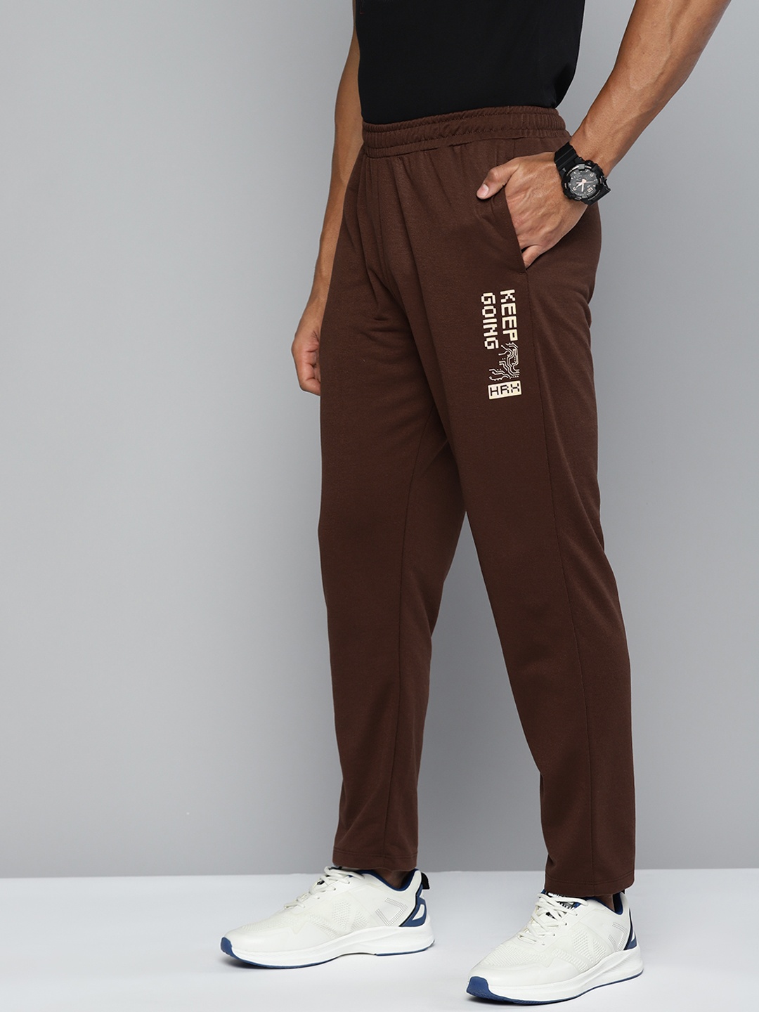 

HRX by Hrithik Roshan Men Lifestyle Track Pants, Coffee brown