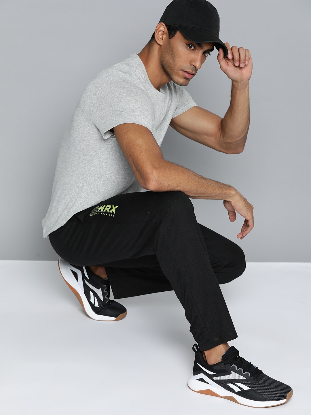 

HRX by Hrithik Roshan Men Brand Logo Detail Track Pants, Black