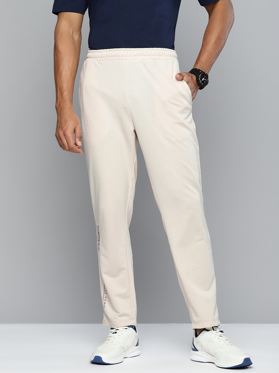 

HRX by Hrithik Roshan Men Lifestyle Track Pants, Cream