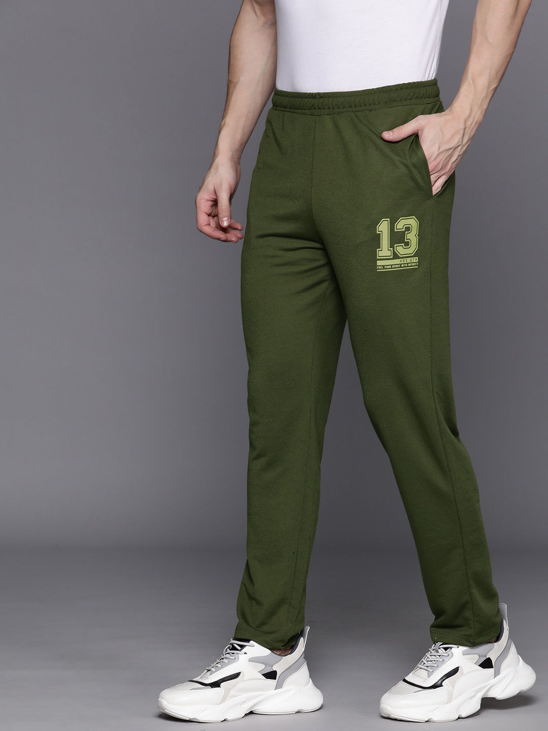 

HRX by Hrithik Roshan Men Solid Lifestyle Track Pants, Green