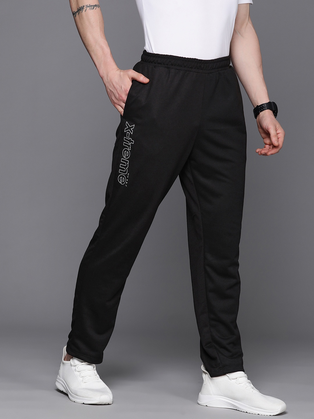 

HRX by Hrithik Roshan Men Solid Track Pants, Black