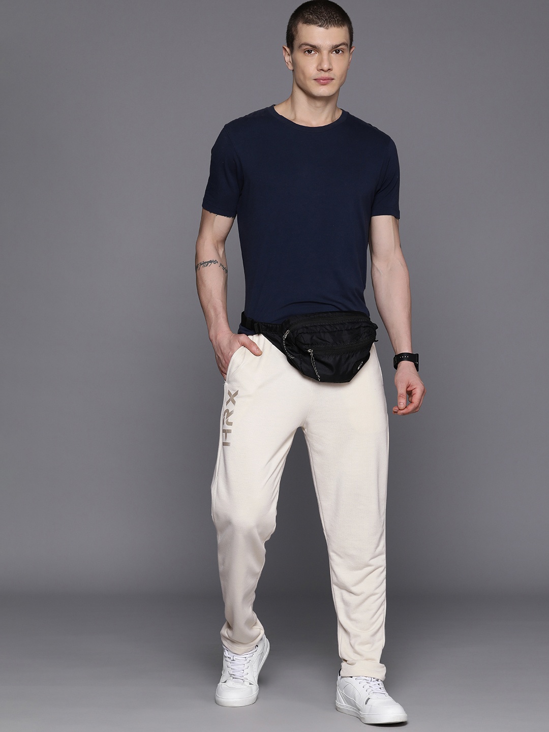 

HRX by Hrithik Roshan Men Solid Lifestyle Track Pants, Off white