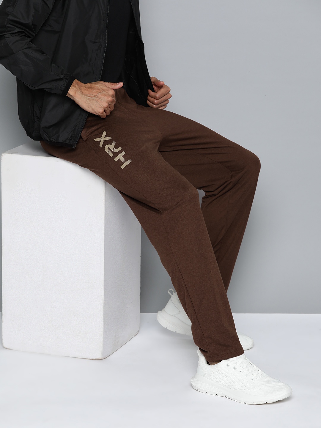 

HRX by Hrithik Roshan Men Brand Logo Detail Track Pants, Brown